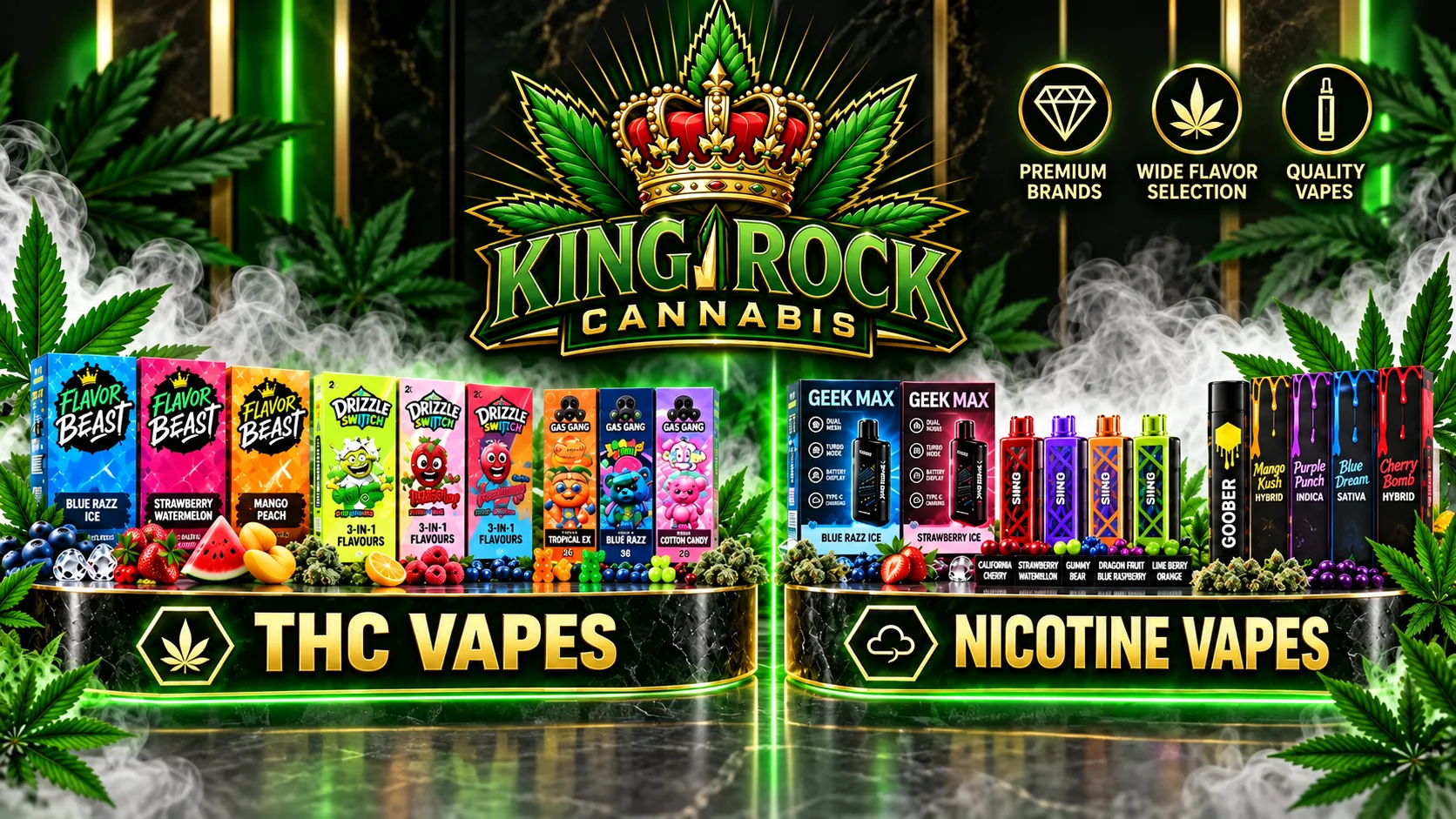 King Rock Cannabis in King West / Liberty Village — nicotine vapes and THC vapes
